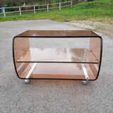 Table TV Desserte en atluglass Michel Dumas