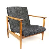 Fauteuil noir par Edmund Homa, années 1970
