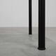 Modernist Dining Table with Black Metal Base and Glass Top, Belgium 1980s