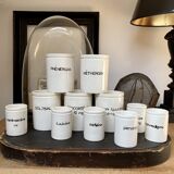 Set of 11 pharmacy jars