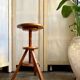 Wooden tripod stool with screw