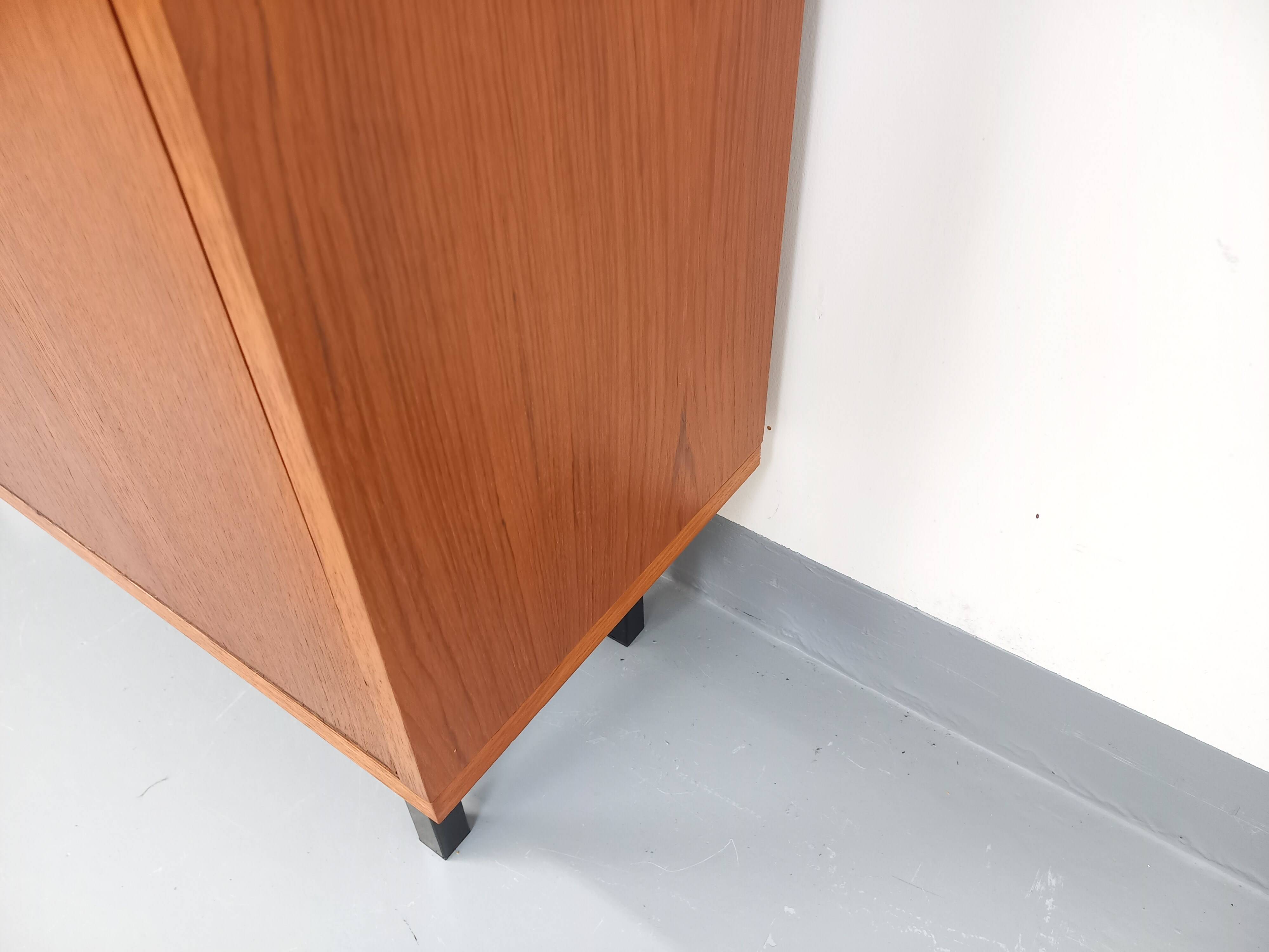 Vintage Scandinavian modernist style teak storage bookcase