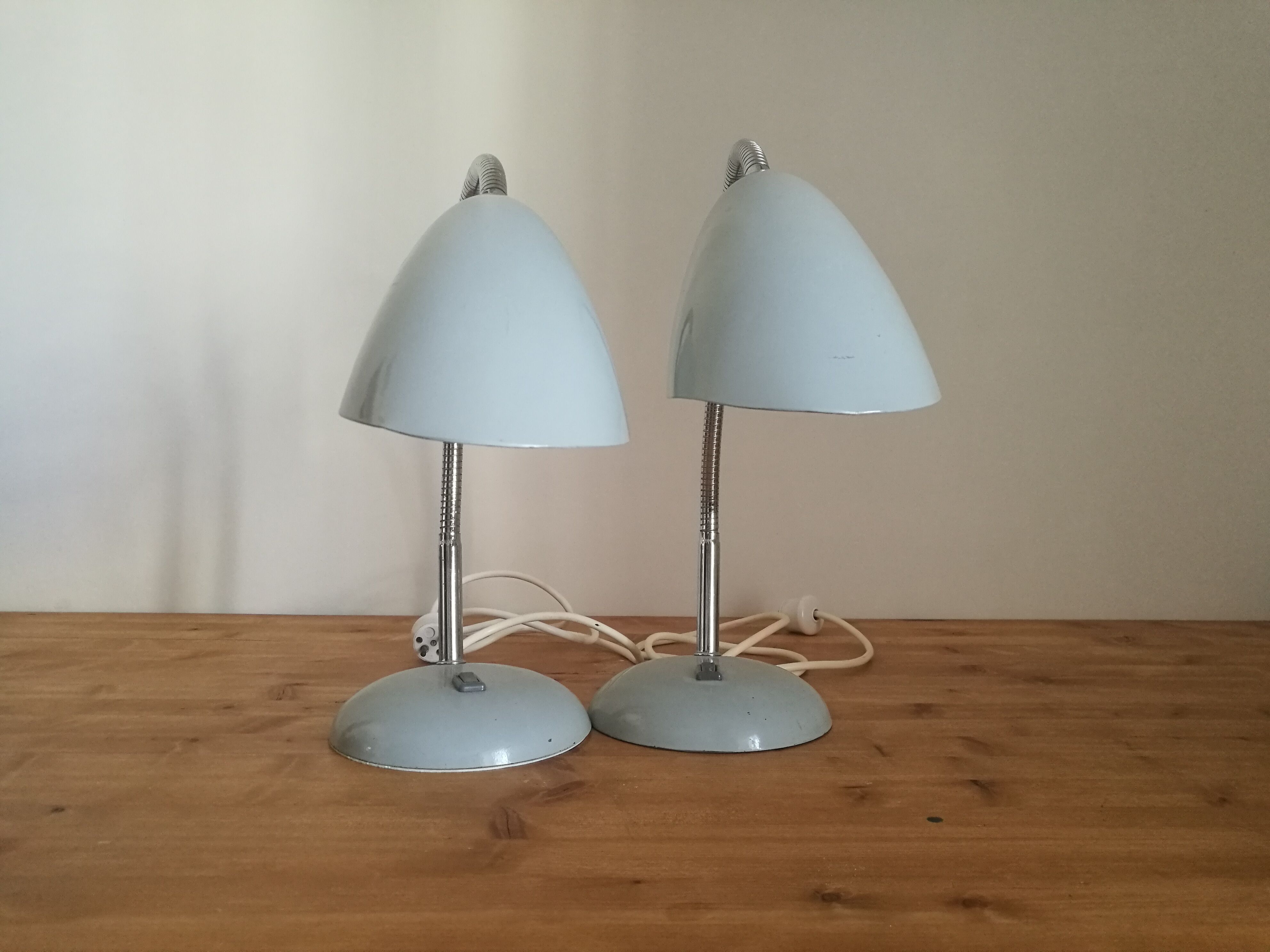 Pair of early factory lamps 70s