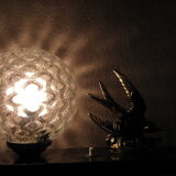 Art Deco marble figurine table lamp