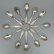 MENAGERE IN SILVER METAL DIXI 36 PIECES ART DECO LADLE SPOONFULS BOX