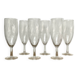 6 Vintage Twisted Flutes France