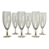 6 Vintage Twisted Flutes France