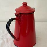 Vintage 1950 red enamelled sheet metal