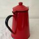 Vintage 1950 red enamelled sheet metal