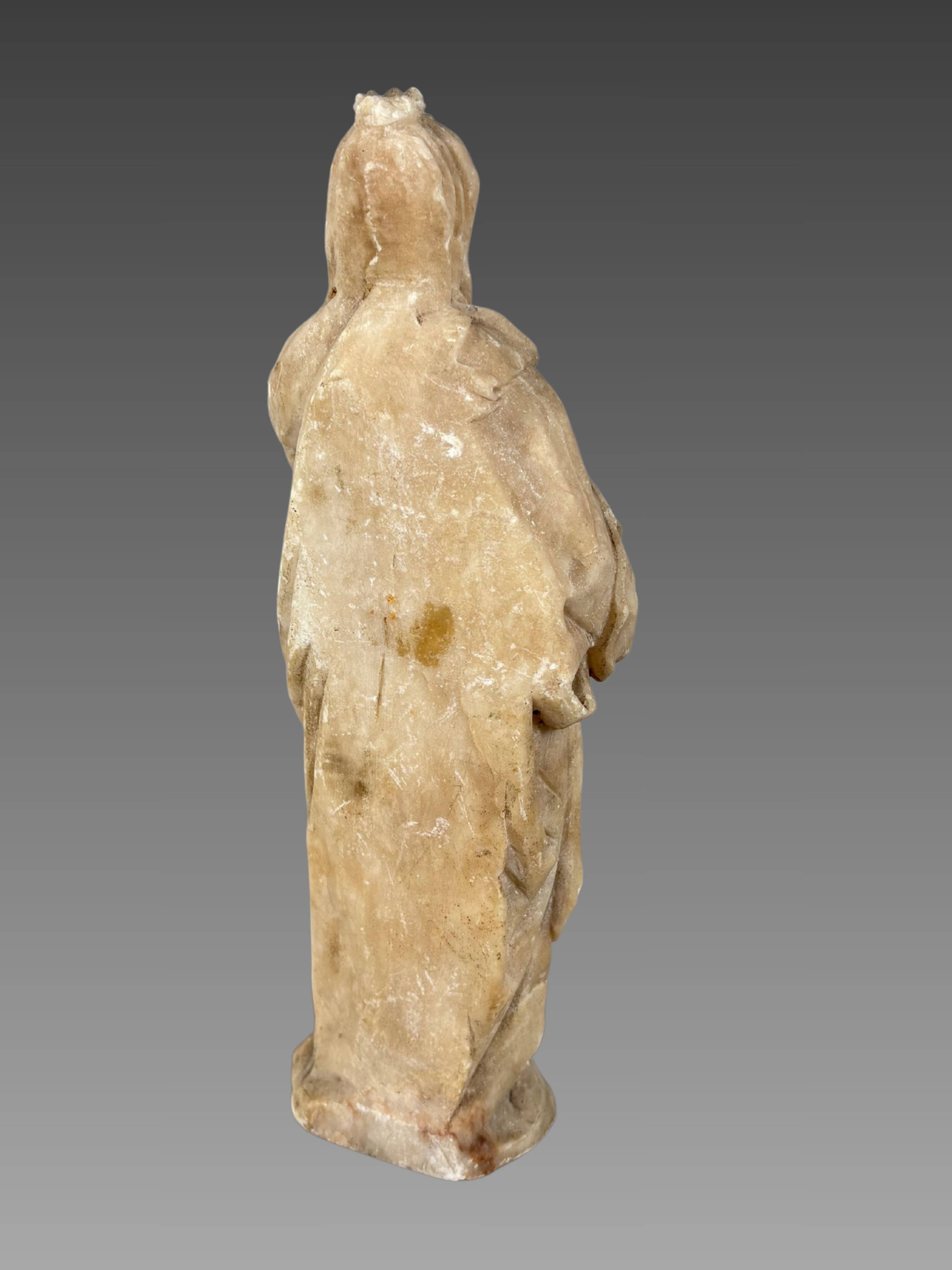 Flandre - Sainte Anne 16th century - Alabaster sculpture