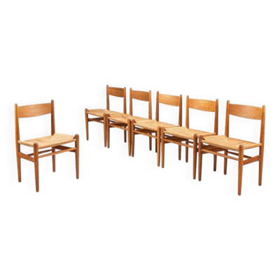 Chaises de salle à manger modèle CH36 en chêne Hans Wegner Carl Hansen & Son Danemark 1970
