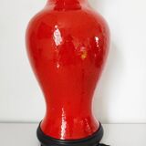 Red ceramic lamp base 53 cm high