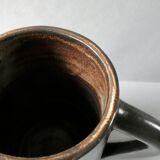 Glazed stoneware pitcher, signed Denise and Michel Pointu