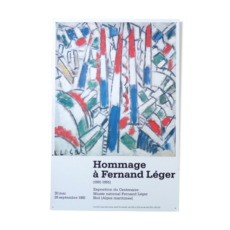 Affiche cartonnée " 14 juillet " Fernand Léger, années 80