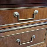 Mahogany commode with mahogany veneer from the Louis XVI period - late 18th century.