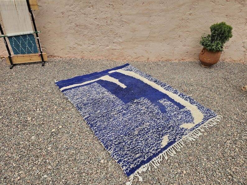 Tapis berbère tissé main artisanale traditionnelle 1,5/2,5 m