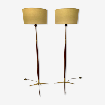 Pair of floor lamps Maison Lunel 1950