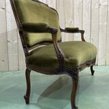 Early 20th century louis XV style bench in walnut