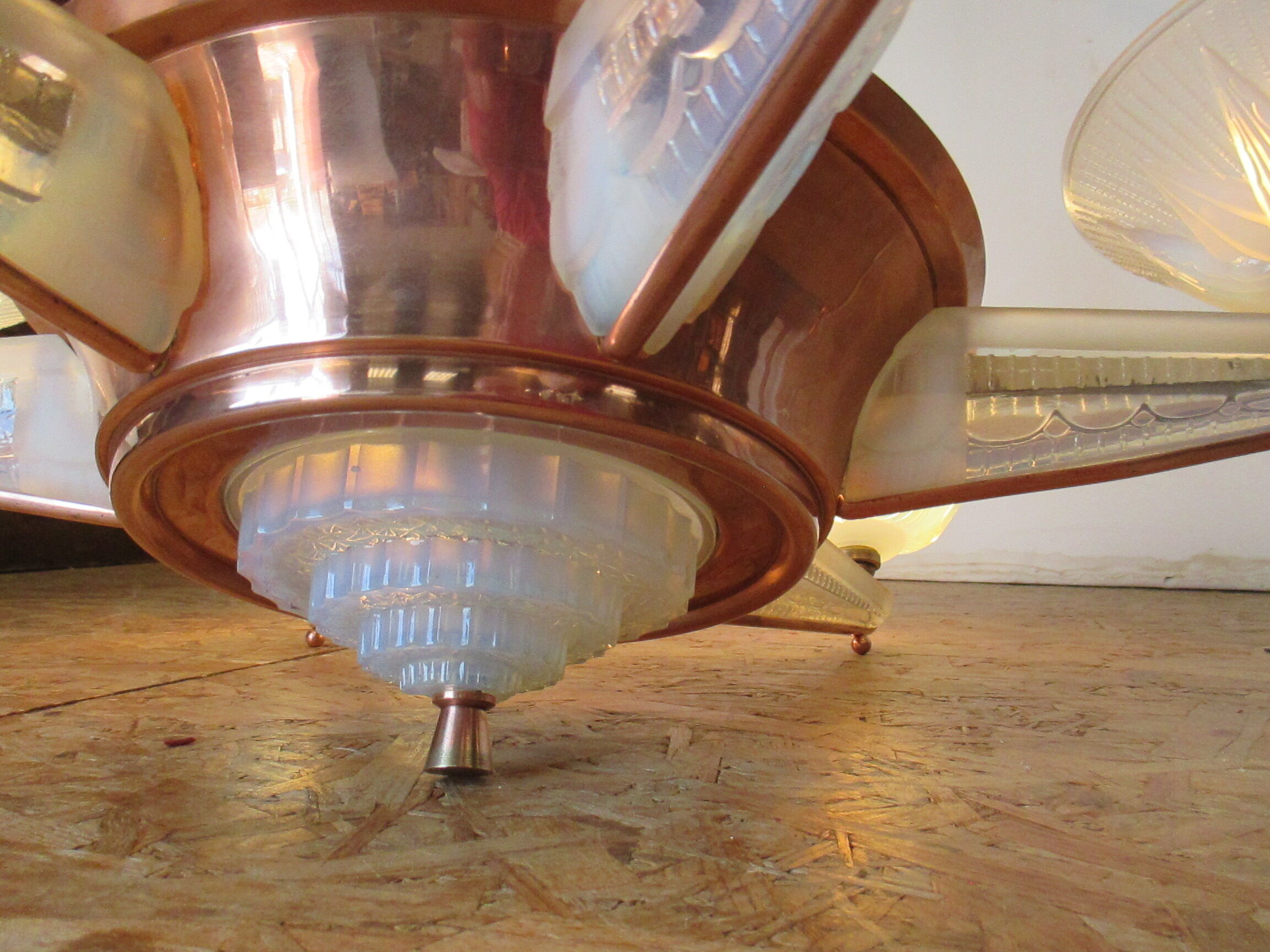 Chandelier Art Deco Petitot glassware ezan