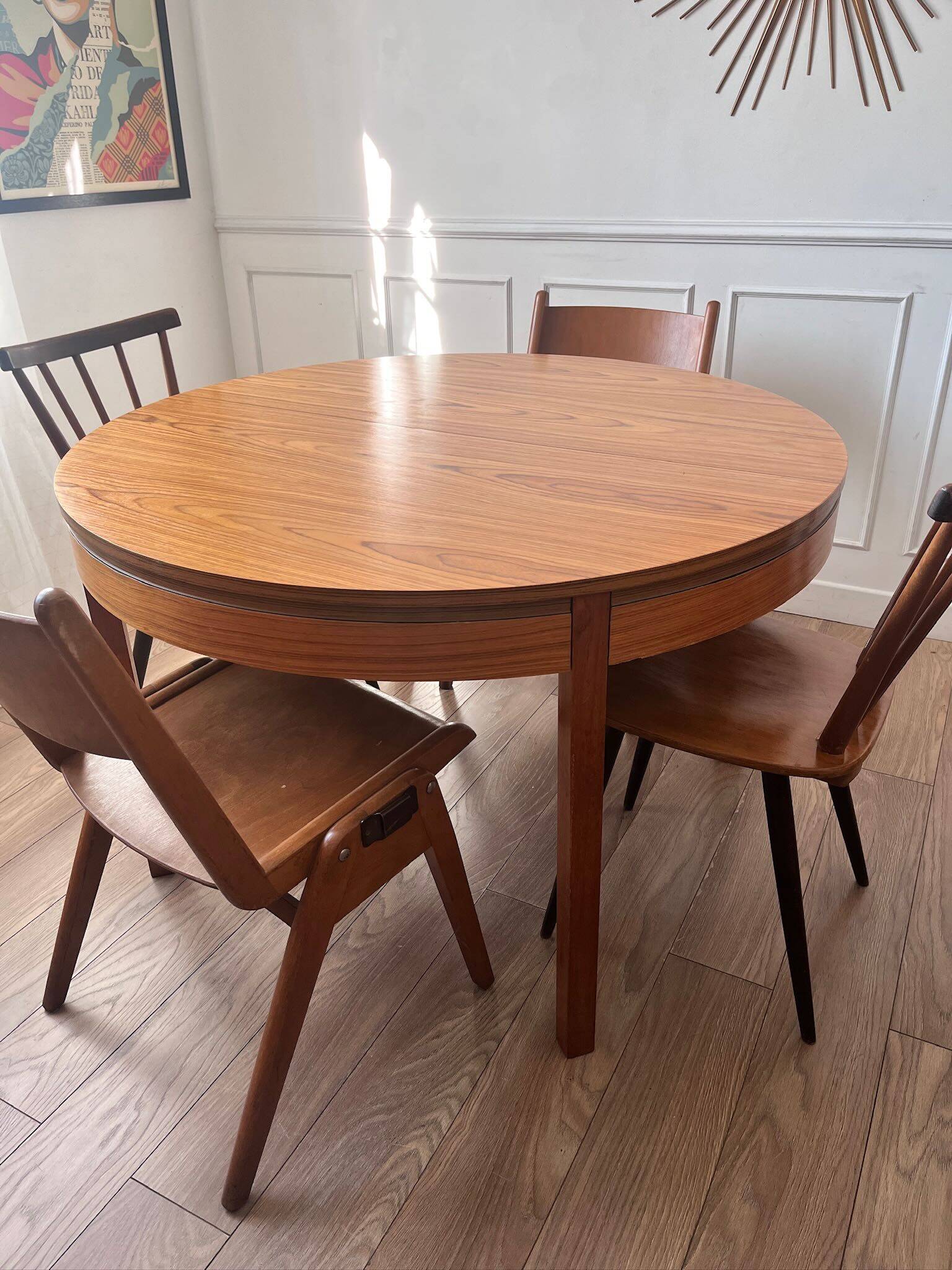 Vintage round dining table