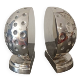 Chrome golf ball bookend