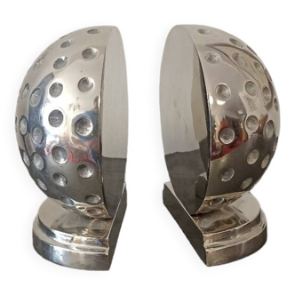 Chrome golf ball bookend