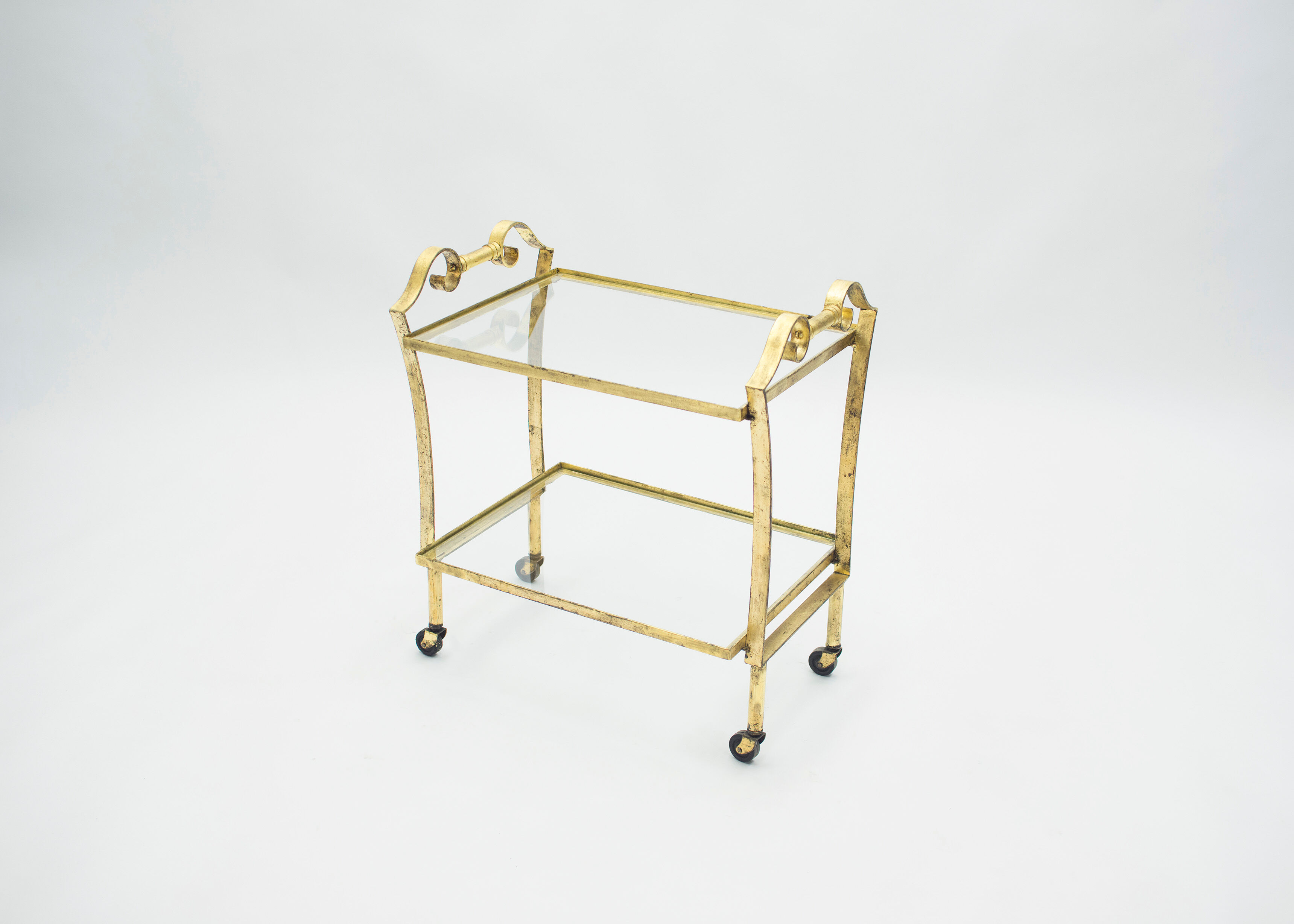 Wheeled service gilded iron glass Ramsay 1940