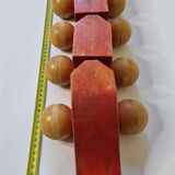 Vintage pulling toy, "centipede", 82 cm, made in Switzerland