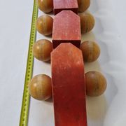 Vintage pulling toy, "centipede", 82 cm, made in Switzerland