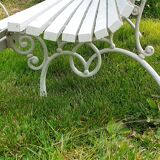 Old cast iron garden bench
