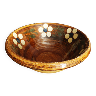 Glazed terracotta bowl from Alsace, 20th century