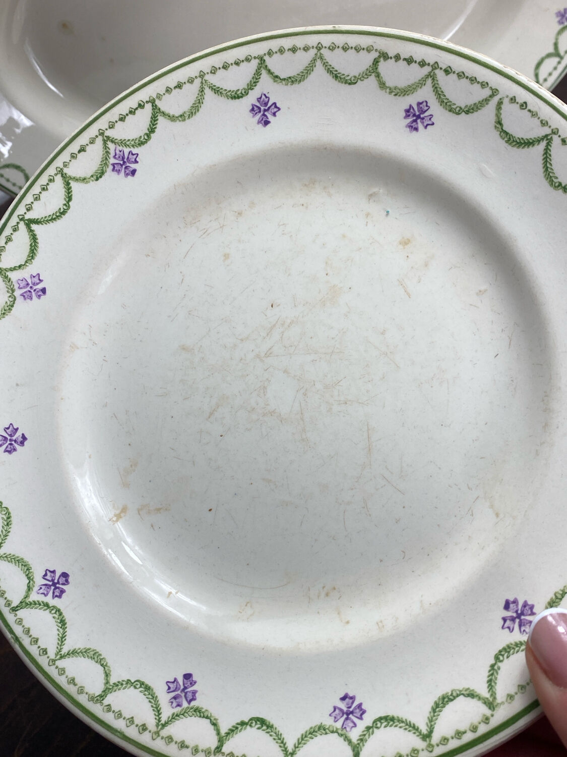 Iron clay dishes, Longwy, Violetta collection