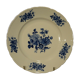 Plat porcelaine Bavaria décor fleurs roses bleu cobalt
