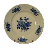 Porcelain dish Bavaria decoration flowers pink cobalt blue
