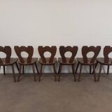 Set of 6 brutalist bistro chairs