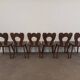 Set of 6 brutalist bistro chairs