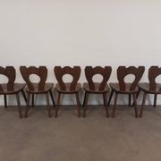 Set of 6 brutalist bistro chairs
