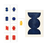 Ensemble de 10 peintures sur papier signées eawy