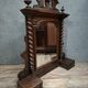 Large Buffet Mirror or Psyche in Henri II Style, Carved Walnut, Late 19th Century