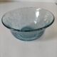 Bubble glass bowl signed Verrerie de Biot – Light blue