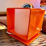 Orange cube lamp