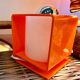 Orange cube lamp
