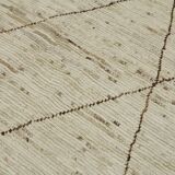 Handwoven Tribal One of a Kind 259 cm x 293 cm Beige Wool Carpet