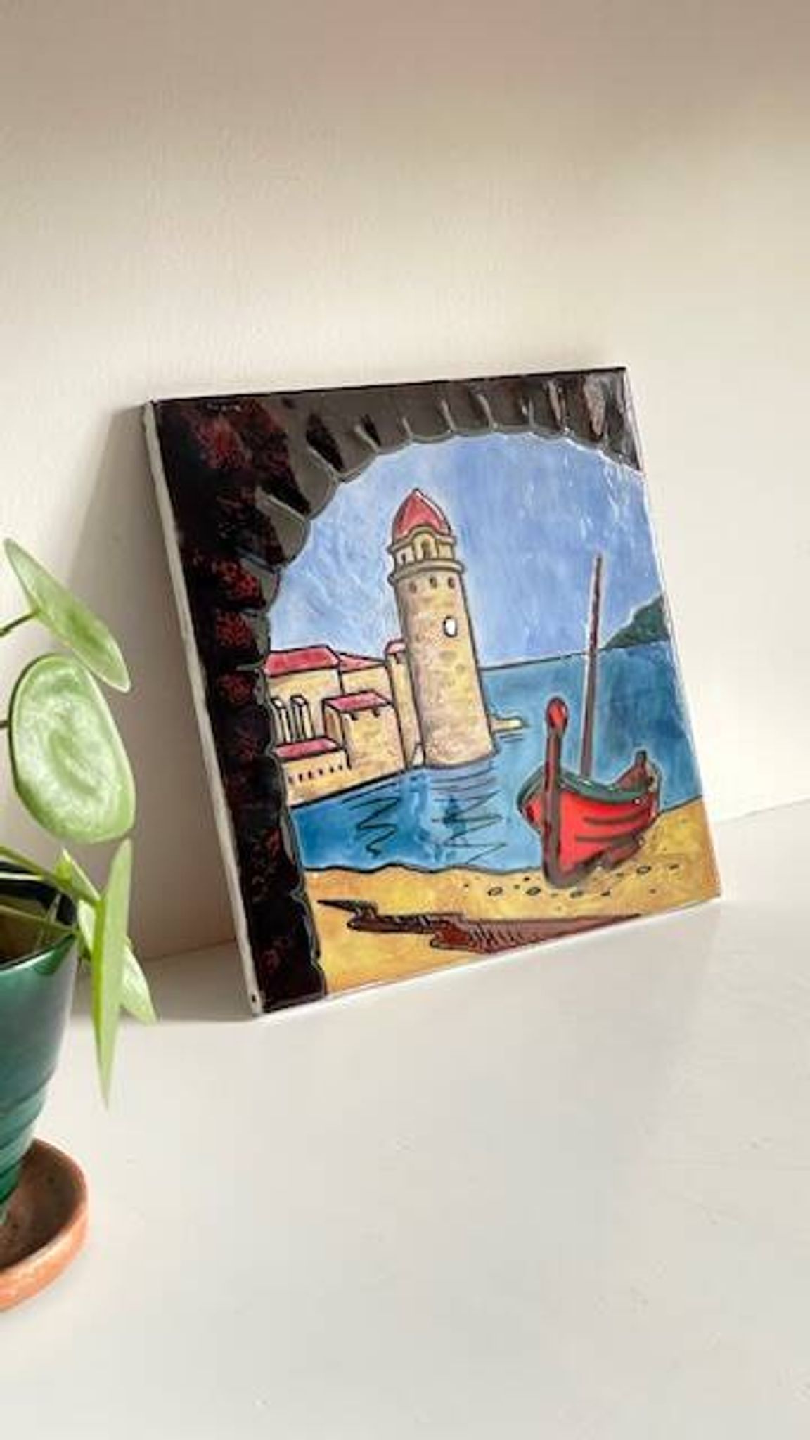 Vintage handmade ceramic illustration