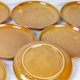 Set of 7 stoneware dessert plates