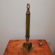 Vintage lamp with wove paper lampshade and velvet