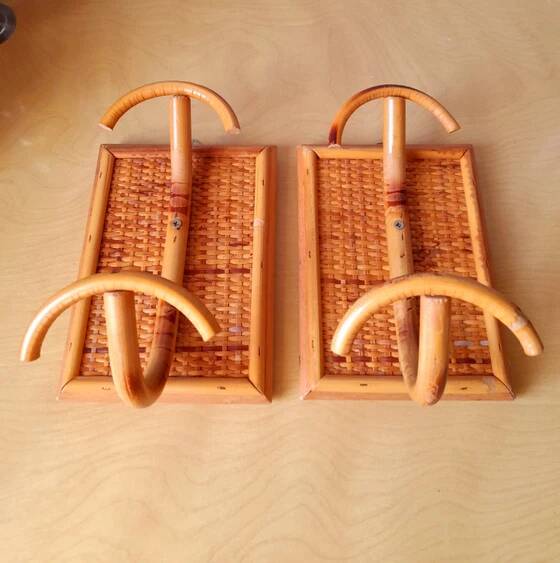 1960s rattan wall hook