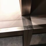 Library Showcase ivory color and anodized aluminum matt gold
