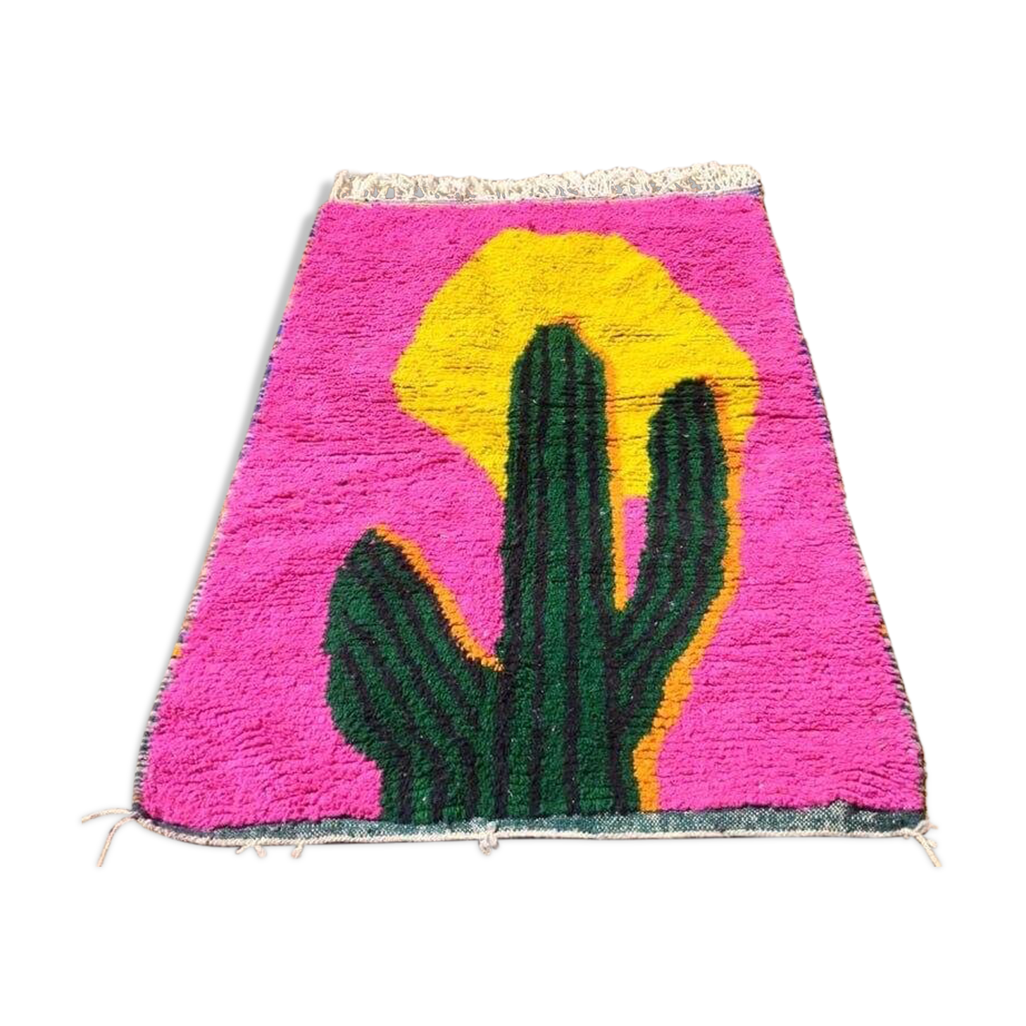 Handwoven Moroccan pure wool rug, size 150 x 250 cm