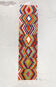 Tapis berbère marocain Boujaad à losanges multicolores 336x82cm